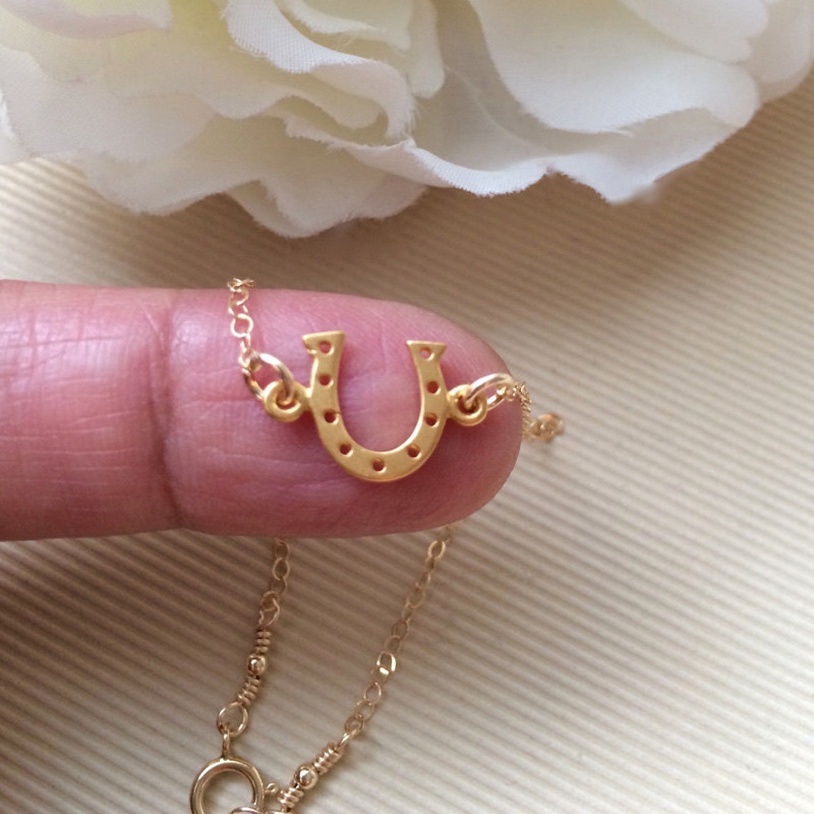 Gold Horseshoe Anklet Bracelet Good Luck Anklet Bracelet Etsy
