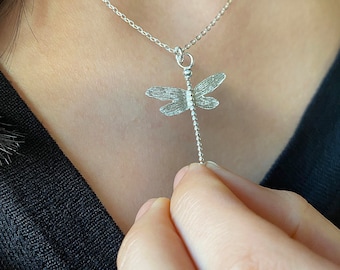 Dragonfly Necklace Sterling Silver