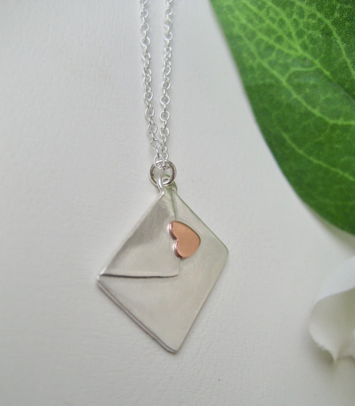 Personalized Love Necklace Envelope Necklace Sterling Silver Etsy Sweden