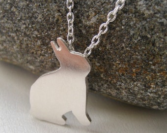 Small Bunny Necklace Sterling Silver Rabbit Necklace Gift For Pet Lovers