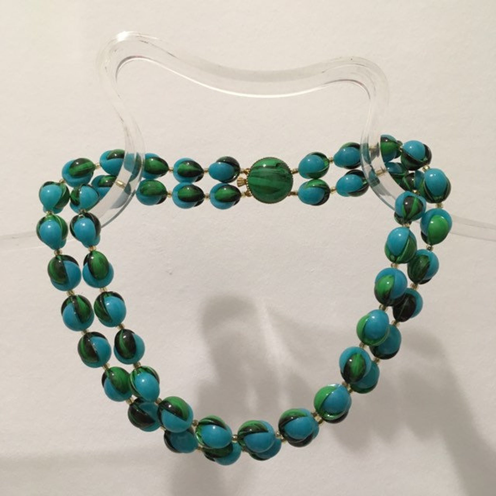 1960s Psychedelic Granny Bead Necklace, Original Deadstock Etsy