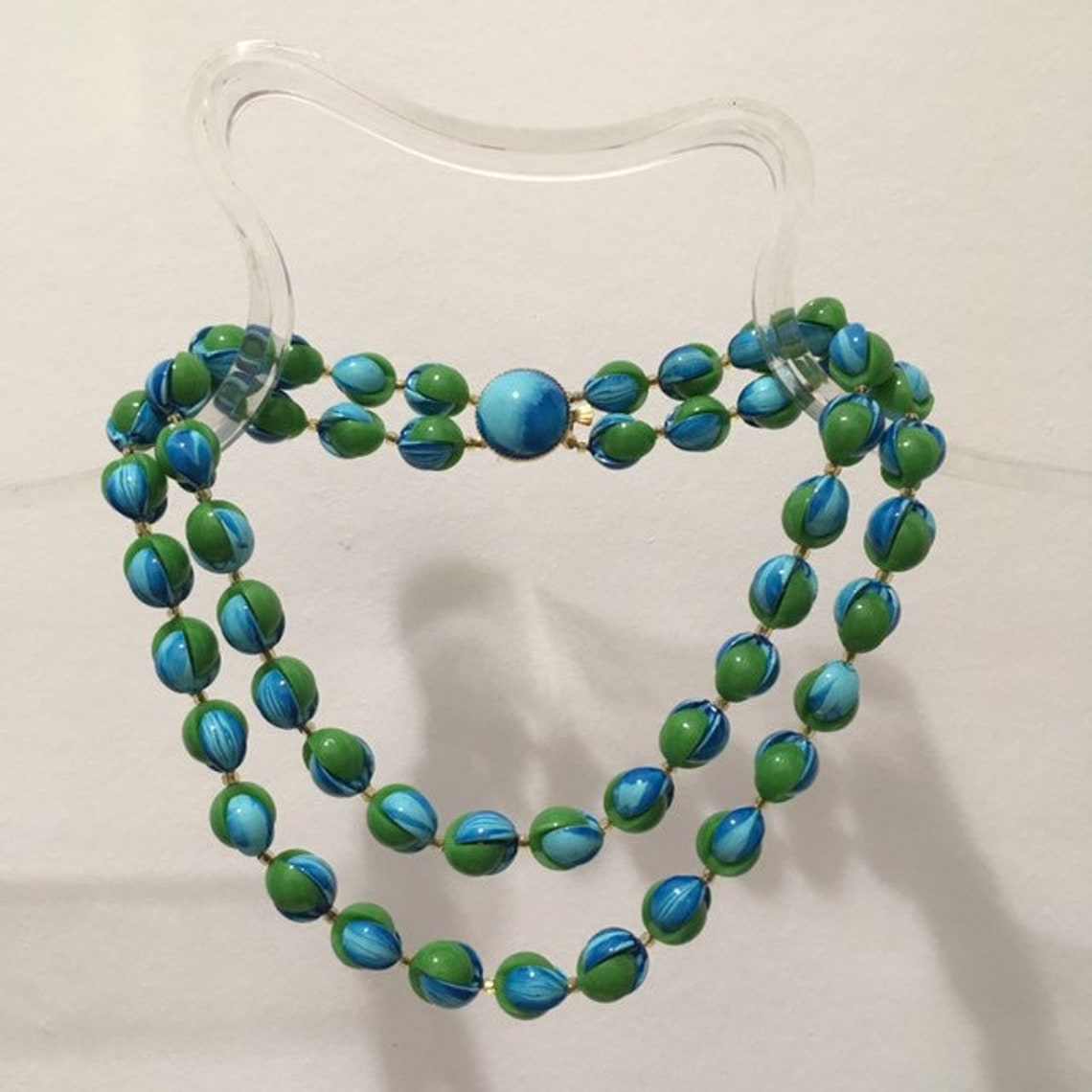 1960s Psychedelic Granny Bead Necklace Original Deadstock Etsy