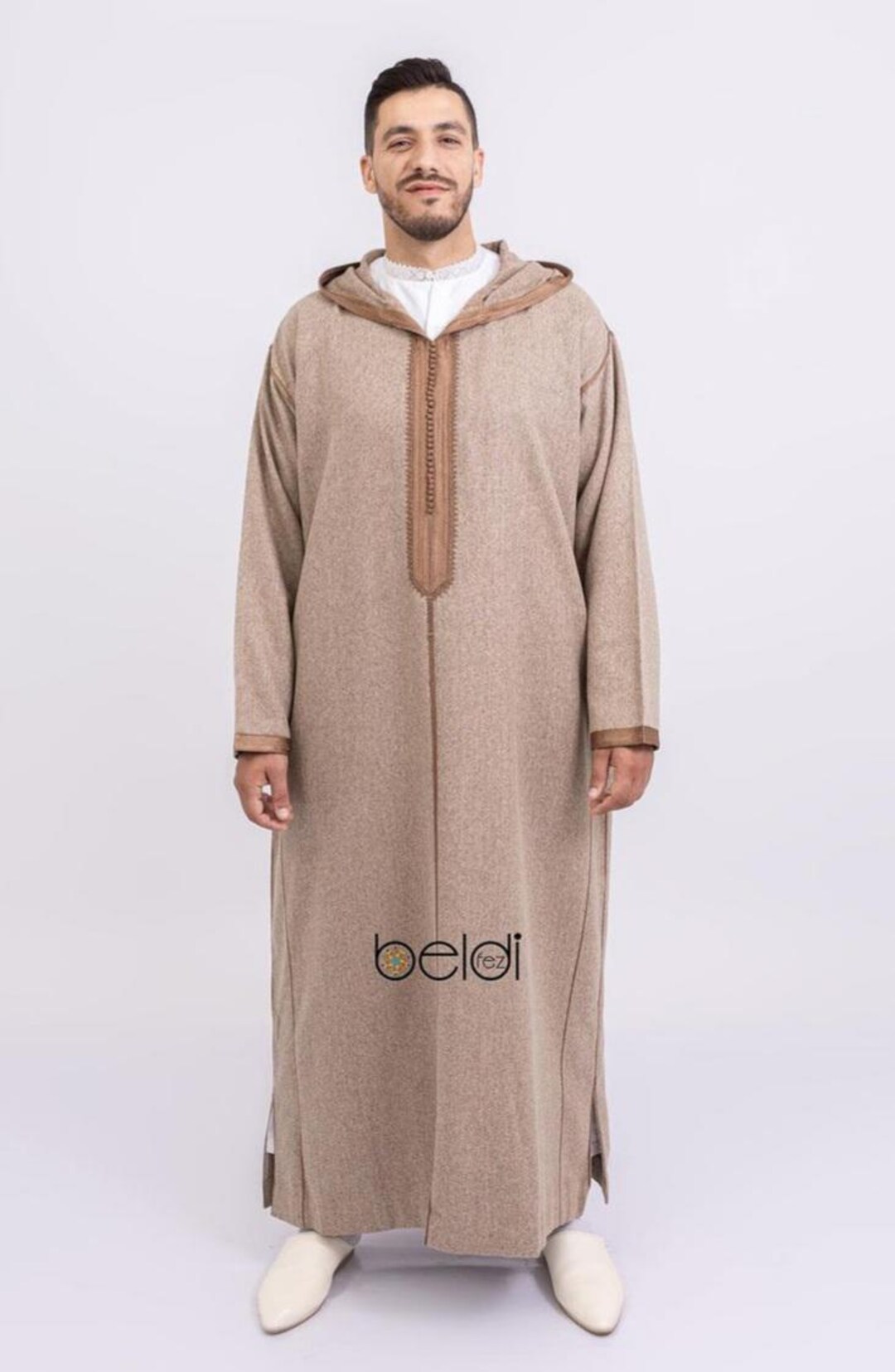 Moroccan Djellaba For Men Warm And Cozy Winter Hooded Robe Etsy