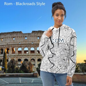 Sudadera con capucha personalizada con mapa de la ciudad, sudadera con capucha y dirección, sudadera unisex estampada, jersey con mapa