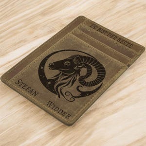 Tarjetero cuero genuino, billetera compacta, cartera delgada hombre & mujer, tarjetero pequeño, regalo elegante de cuero