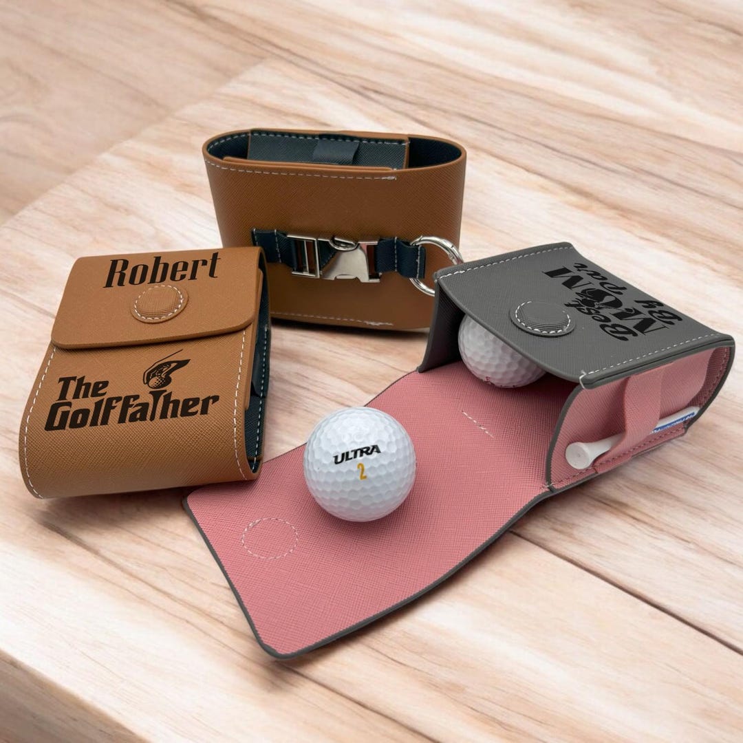 Personalised Golf Bag, Golf Ball Bag With Initials, Belt Bag for 4 ...