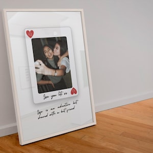 Custom Polaroid Picture Playing Card Print Template / Best Friend Gift Sister Gift For Her Trendy Wall Art CANVA Print Gift Idea /Dorm Decor