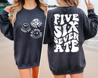 Cheerleading SVG PNG, Five Six Seven Ate, Cheer Shirt (Digital Download)