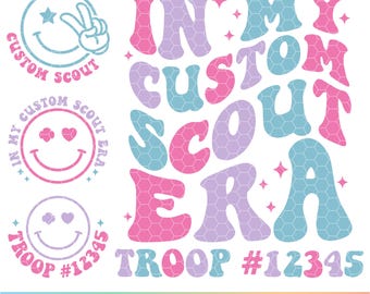 Custom Scout Era SVG PNG, Girl Scout Troop Design (Digital Download)