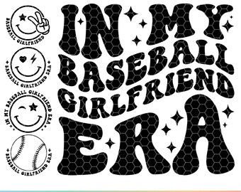 Baseball Girlfriend Era SVG PNG, Black White Files Digital Download