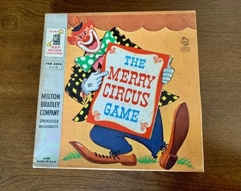 Vintage The Merry Circus Game Milton Bradley Company Vintage Circus Game