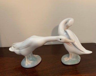 Vintage LLadro Geese Figurines Set of Two