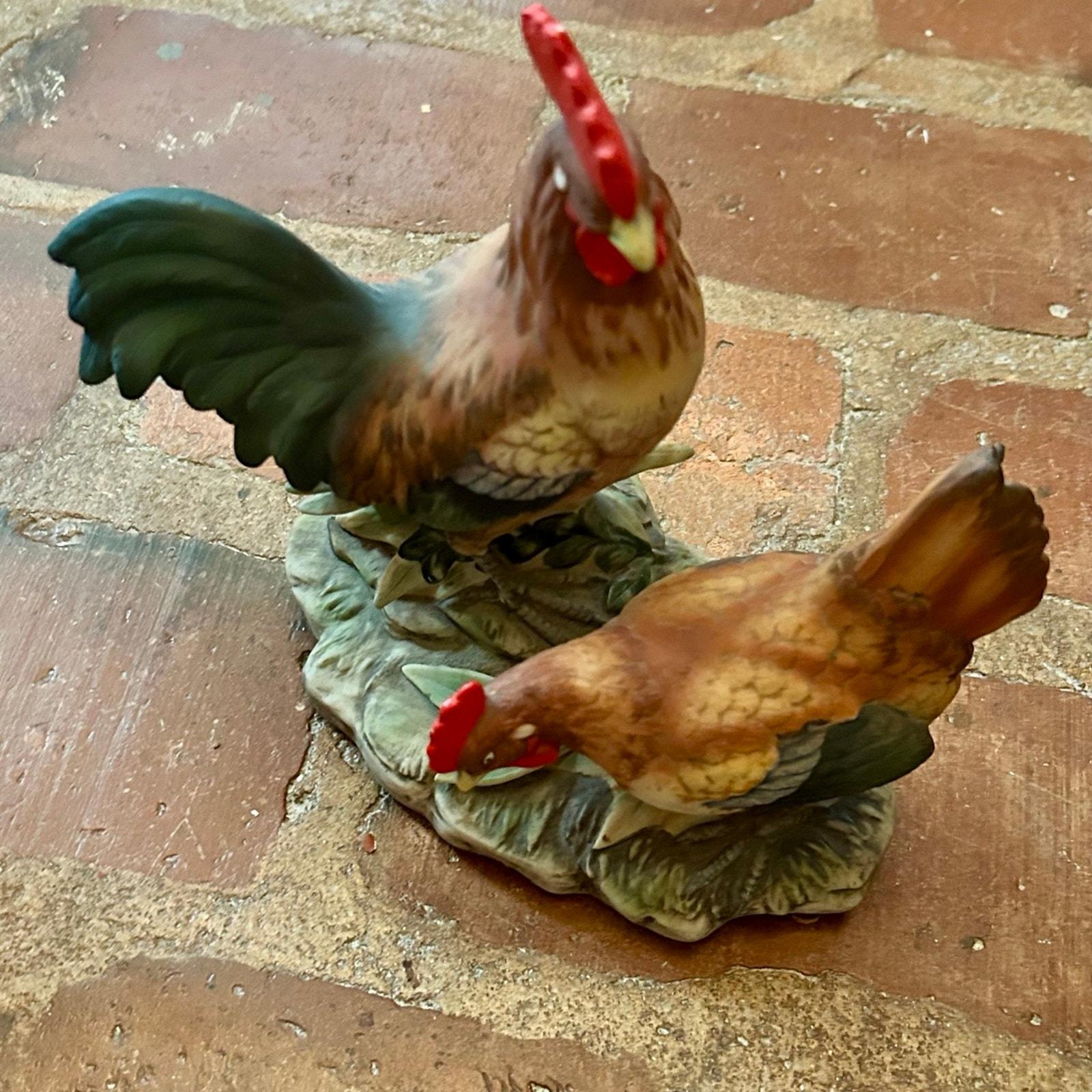 Vintage Ethan Allen Rooster and Hen Sculpture No. 3224 - Etsy