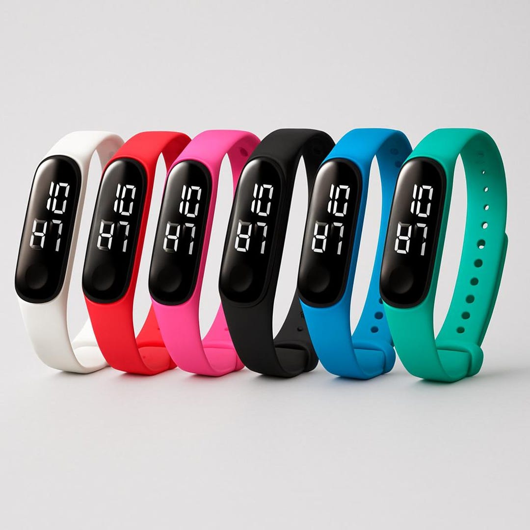 LED Digital Watch, Silicone Sport Bracelet, Minimalist Timepiece - Etsy