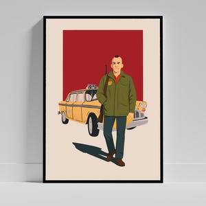 Taxi Driver Poster, Robert De Niro Wall Art, Martin Scorsese Film Decor, 90s Film Print, Cult Classic Gift, Movie Room Artwork, Home Decor