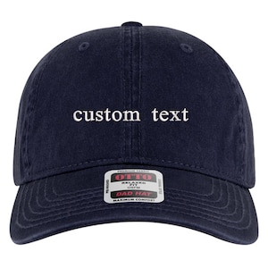 Custom Embroidered Dad Hat: Personalized Text or Logo, Adjustable Baseball Cap