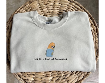 This is a Load of Barnacles Embroidered Crewneck, SpongeBob Inspired Sweater, Funny Crewneck
