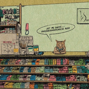 Bodega-kat met digitale print