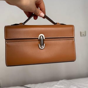 Leder Clutch Bag mit Top Griff, Schwarz, Braun & Karamell Wildleder Tasche, Kleine Leder Tragetasche für Frauen