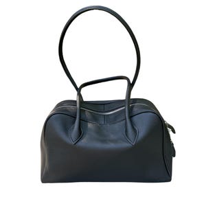 Leder Umhängetasche, Weiches Leder Top Griff Tasche, Klassische Minimal Tasche, Große Tasche mit Reißverschluss, Perfekt für den täglichen Gebrauch