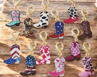 Friendship Boot Keychain Bag Decor Cowboy Cowgirl keychain Pendant