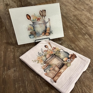 Rustikal Utensilien Küchenhandtücher | Geschirrtücher mit Waffelmuster Mikrofaser Geschirrtuch | Bauernhaus Chic Decor | Neues Zuhause Geschenk für Koch