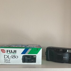 Fuji Dl-180 Tele film camera new in box, Fuji vintage camera Fuji point and shoot 35 mm camera Compact vintage point & shoot