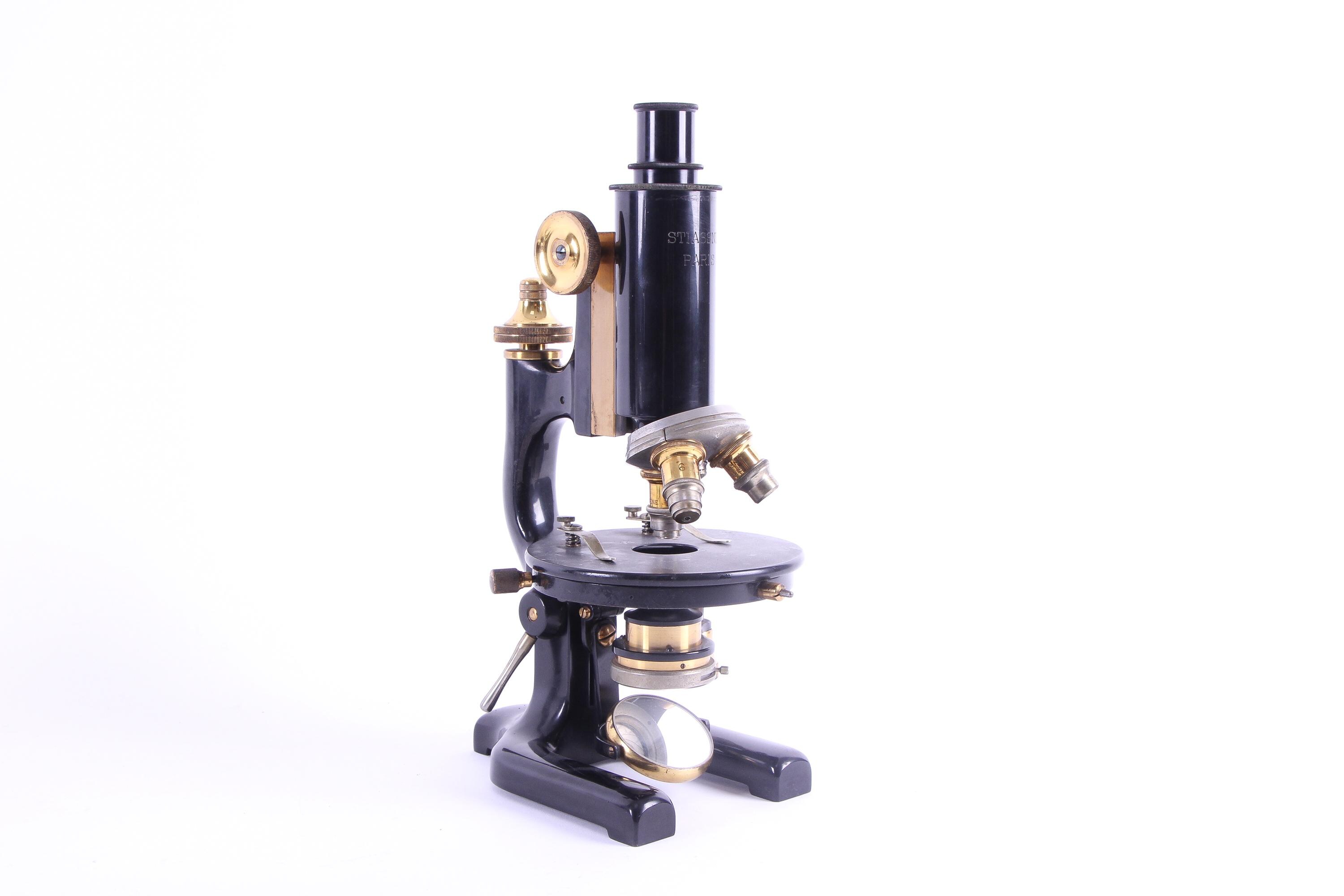 Antique Bausch Lomb Pinces Étape Spécimen Microscope Pièce Comme sur la