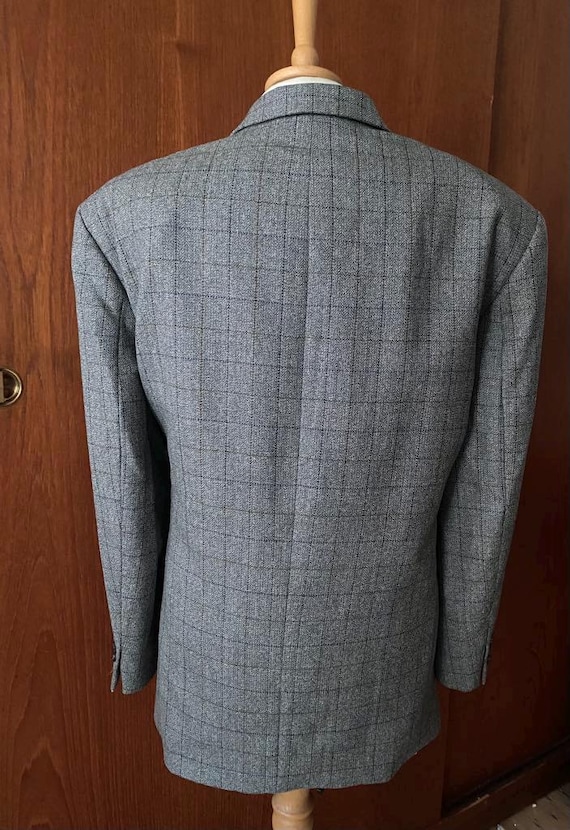 Grey Windowpane Sport Coat - Gray Plaid Blazer
