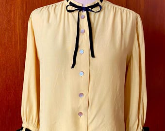 1940s - 50s Vintage Rayon Bowling Shirt / Size - Extra Large