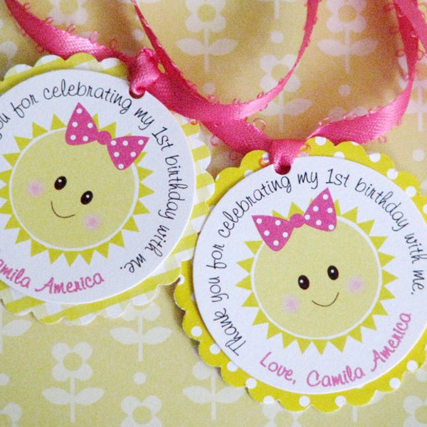 You Are My Sunshine Favor Tags -Set of 12