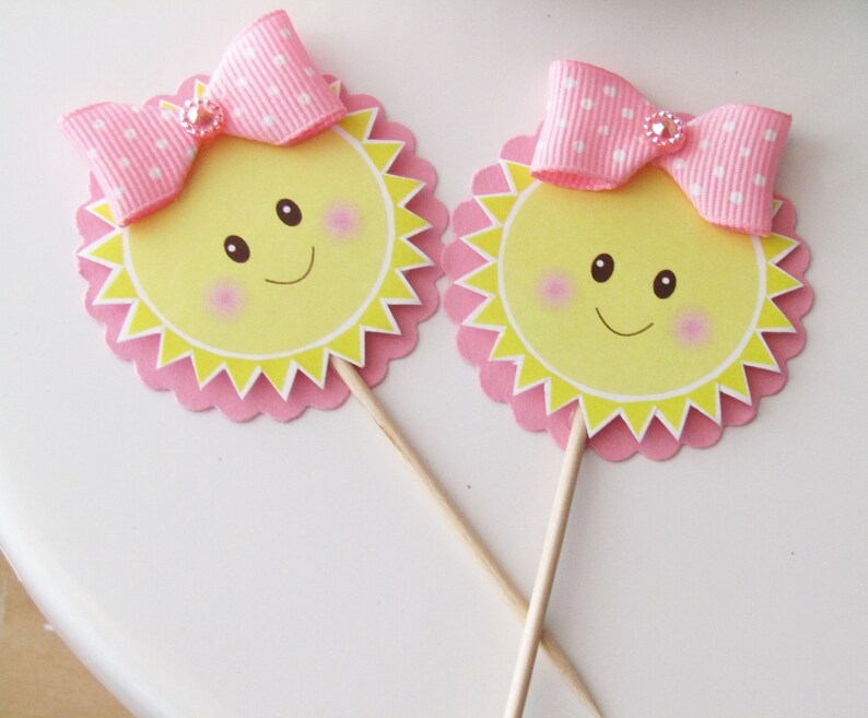 Sunshine Cupcake Toppers You Are My Sunshine Our Little Etsy