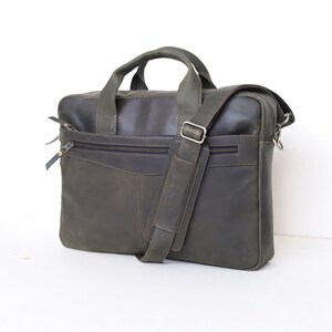 Personalized 16“ Leather Briefcase, Leather Messenger Bag, Full Grain Leather bag, Leather Laptop Bag, Crossbody Bag, Best Gift for him