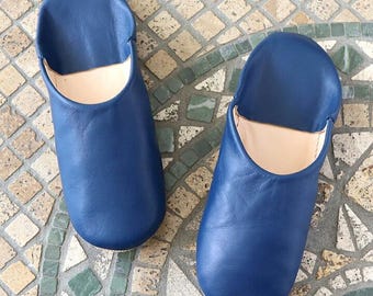 Cozy Handmade Moroccan Slippers | Soft Leather Babouche | Unisex House Shoes | Naturally Dyed & Comfy