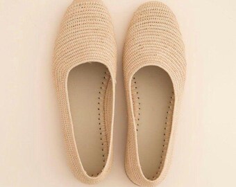 Handmade Raffia Ballerina Flats: Moroccan Summer Shoes