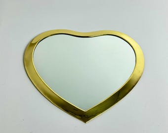 Moroccan Brass Heart Mirrors – Decorative Wall Hanging, Distinctive Gift, Bathroom & Accent Mirrors