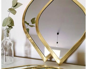 Moroccan Brass Eye Mirror – Gold Wall Decor, Distinctive Gift, Bathroom & Accent Mirror