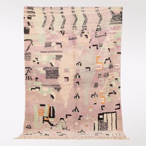 Handmade Moroccan Wool Rug: Berber Boho Home Decor