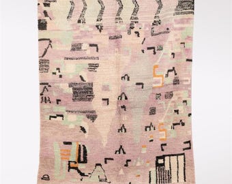 Handmade Moroccan Wool Rug: Berber Boho Home Decor