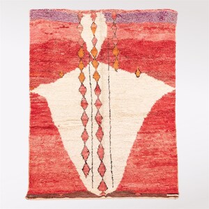 Handmade Moroccan Wool Rug: Beni Ourain Berber Carpet, Boho Home Decor