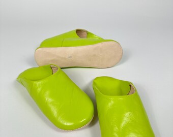 Soft Leather Moroccan Slippers | Unisex Babouche | Handmade Home Shoes | Natural Dye | Artisan Footwear