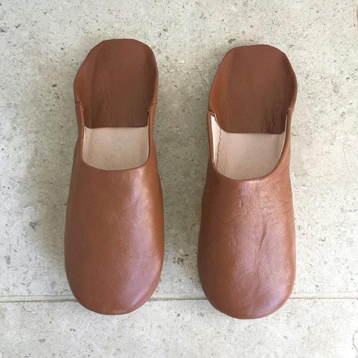 Sustainable Moroccan Slippers Handmade from Natural Leather Eco Babouche for Women & Men Zero-Waste Inspired