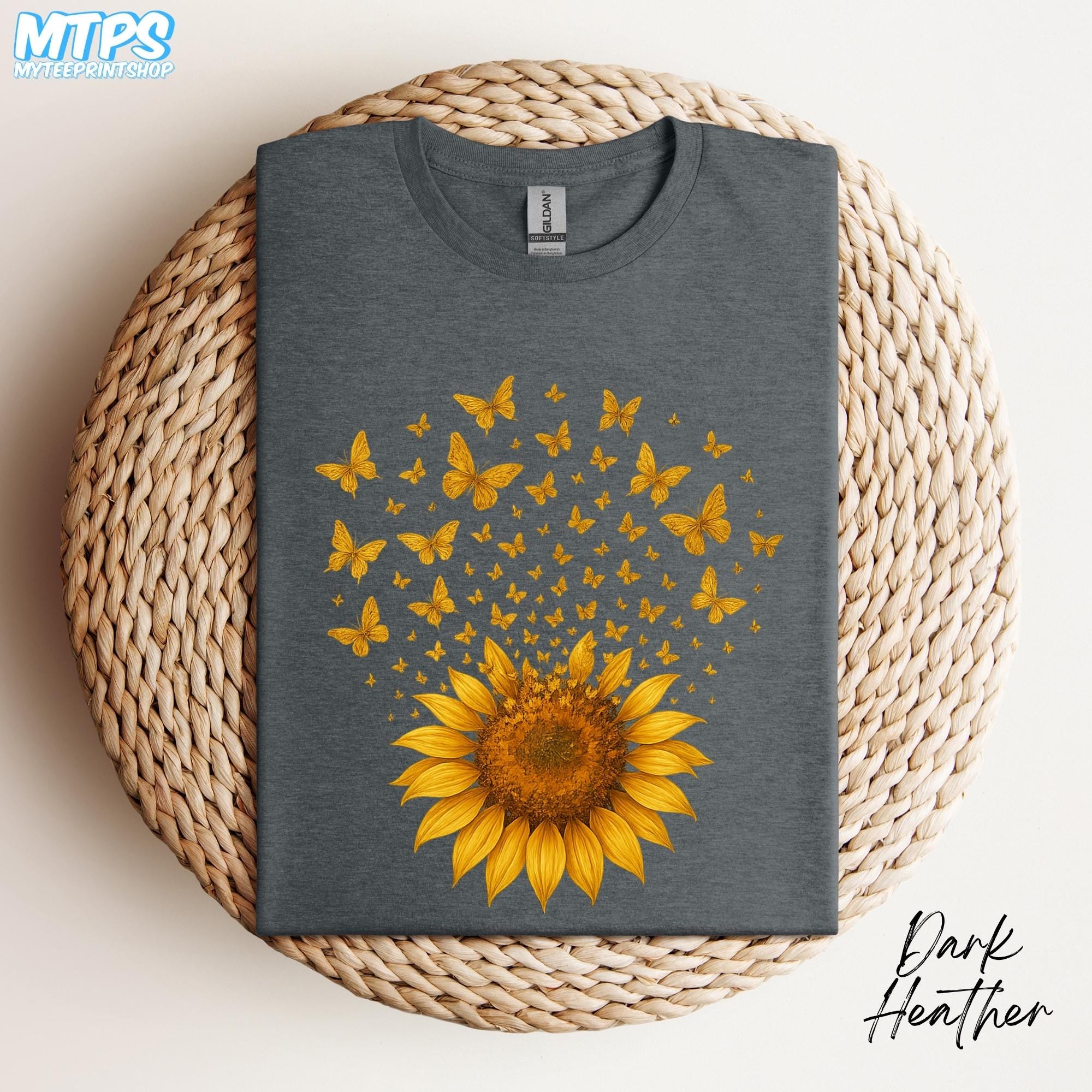 Sunflower Tshirt - Etsy UK