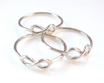 Sterling Handcrafted Infinity Ring - Timeless Elegance - Petite Silver