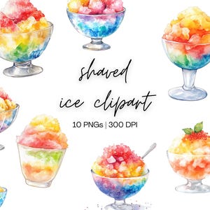 Shaved Ice Clipart | Snow Cone Clipart, Snow Cone Png, Ice Cream Clipart, Shaved Ice PNG, Dessert Clipart, Digital Download