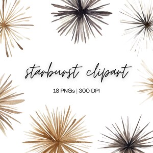 Starburst Sunburst Clipart Bundle | Sunburst Vector, Starburst Clipart, Sunburst Silhouette, Starburst Clipart, Digital Download