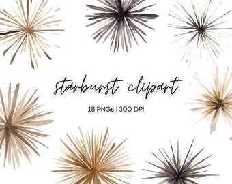 Starburst Sunburst Clipart Bundle | Sunburst Vector, Starburst Clipart, Sunburst Silhouette, Starburst Clipart, Digital Download