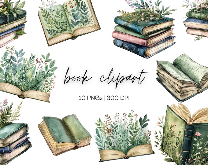 Floral Book Clipart Reading Clipart Book With Flowers Png Bookish Png ...