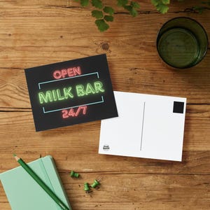 Milchbar Postkarte | Personalisiert