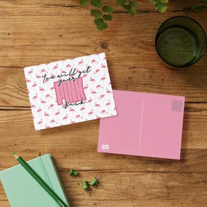Rosa Postkarte | Personalisiert